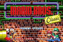 Mario and Luigi in Super Mario Advance Mario Bros Classic 2