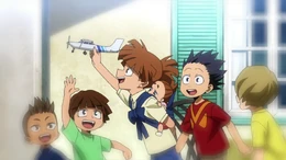 Young Rody taking care of his siblings.