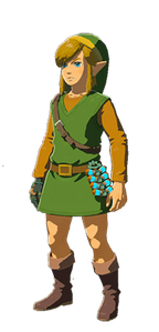 Link wearing the Hero set in Tears of the Kingdom