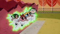 Buttercup, her sisters and her teacher gets stuck by the paste