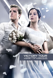 Katniss and Peeta on the Catching Fire poster.