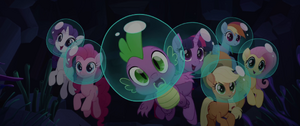 Mane Six and Spike enter Seaquestria MLPTM