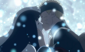 Naruto and Hinata's first kiss