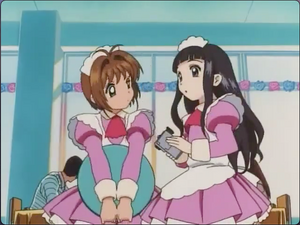 Sakura and Tomoyo as Cafe maids.