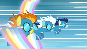 Wonderbolts in Let the Rainbow Remind You S4E26