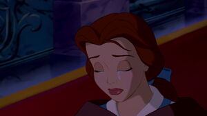 Belle shedding a tear.