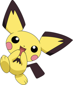 Pichu in anime render.