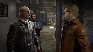 Lazar seeing Hudson and Adler arguing on the upcoming mission to infiltrate the KGB.