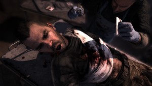 A wounded Soap in "Persona non Grata".