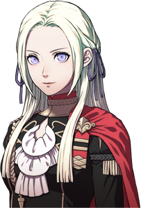 Edelgard's portrait from Fire Emblem: Three Houses.