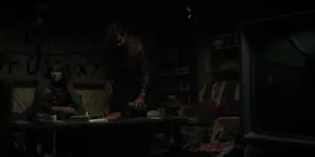 Joyce being calmed down by her ex-husband, Lonnie.