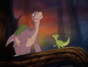 Littlefoot meeting Ducky