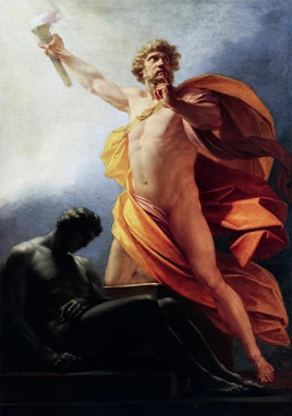 Heinrich fueger 1817 prometheus brings fire to mankind