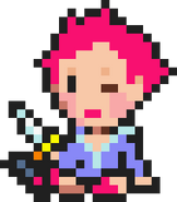 Sprite of Kumatora stuck in a trap