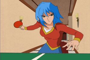 Mitsuki playing Ping Pong