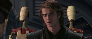 Anakin Skywalker facing General Grievous
