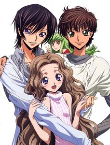 CODE GEASS Hangyaku no Lelouch - Lelouch, Suzaku, Nunally and C.C.