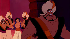 Aladdin shocked when Jasmine reveals herself as the princess of Agrabah.