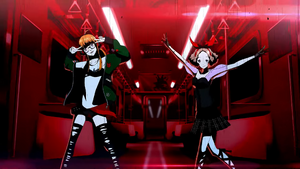 Haru and Futaba dancing