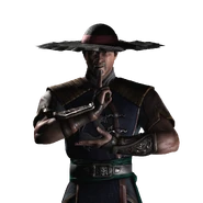 An older "what if" Kung Lao in Mortal Kombat X.