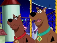 The Scoobies trying to stay still on the carousel.