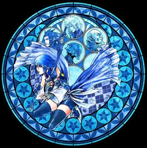 The artwork included with the Stained Glass #1 [EX+] medal in Kingdom Hearts Unchained χ / Union χ