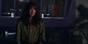 Joyce finding no sign of Hopper amongst the wreckage of the Key.