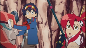 Simon and Yoko in Tengen Toppa Gurren Lagann Ore no Gurren wa Pikka Pika!!