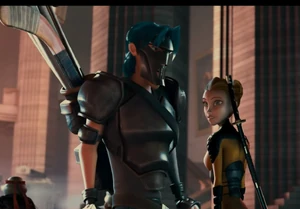 April congratulating casey while giving him a pinch on his butt.