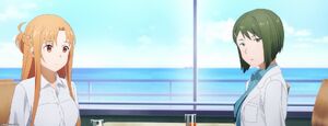 Omake ScreenCap - Sword Art Online - Alicization - Episode 17 - Asuna Rinko Look Worried