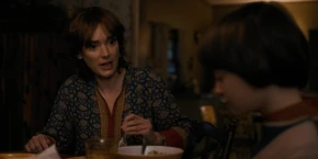 "Are you okay?"-Joyce noticing Will looking nervous.