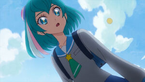 Lala watches Fuyuki move around