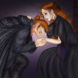 Storm of swords catelyn iv by hed ush.jpg (155 KB) Edmure and Catelyn mourning their father's death.