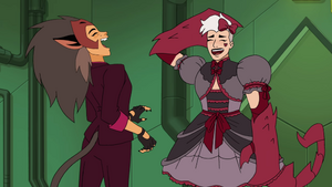 Scorpia flails at the gothic lolita schtik