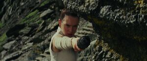 Rey trains with her staff 2