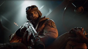 Nikolai kills a Zombie with his shotgun.