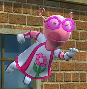 Uniqua as superheroine, the Flower Girl from episode Flower Power from season four.