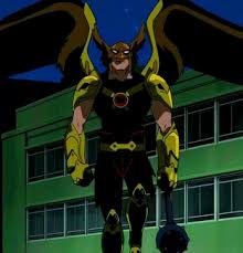 Hawkman as he arrives