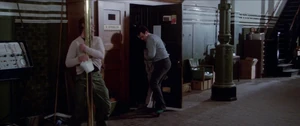 Ray and Peter arriving at their lockers.