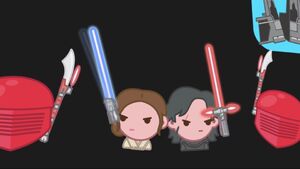 Star Wars The Last Jedi as told by Emoji - Kylo and Rey fight together