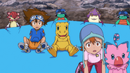 Taichi, Sora and Digimon partners saved