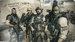 Ghost with Price, Soap and Sandman in the photo of them before participating in Operation Kingfish.