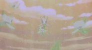 Celebi revived by other members of its kind from the past and future.