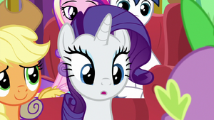 Rarity listening to Spike's song MLPBGE 1