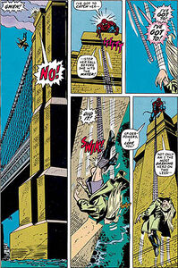 Spider-Man attempts to save Gwen.