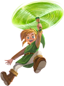 Link flying with the Tornado Rod.