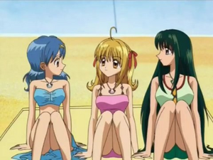 Ep. 20 Three Mermaid Princesses are talking to each other.