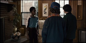 Lucas deciding to go find the gate and Will on his own.