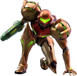 Samus in Metroid Prime Remastered.