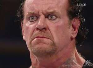 The Undertaker angry